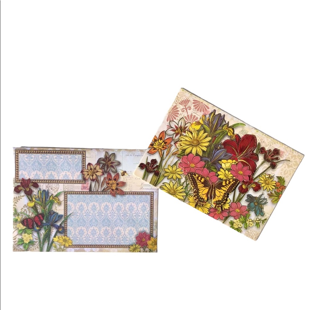 Punch Studio Bright Garden Embellished 3D Single (1) Note Card  (94222)